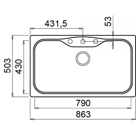 Chiuveta granit Elleci Fox 360, Avena G51, 863 x 503 mm, o cuva
