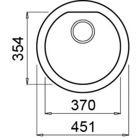 Chiuveta granit Elleci Fox Round, Antracite G59, diametru 451mm