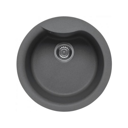 Chiuveta granit Elleci Ego Round, Titanium M73, diametru 485 mm