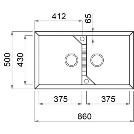 Chiuveta granit Elleci Tekno 450, Titanium M73, 860 x 500 mm, reversibila