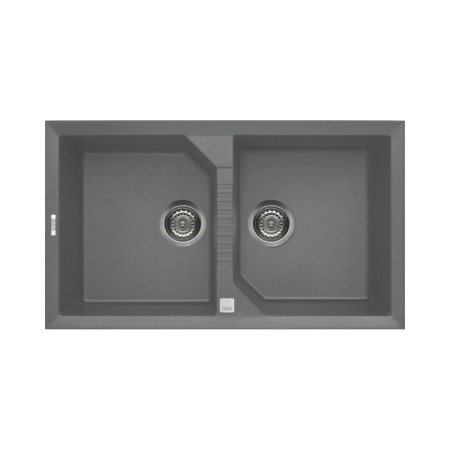 Chiuveta granit Elleci Tekno 450, Titanium M73, 860 x 500 mm, reversibila