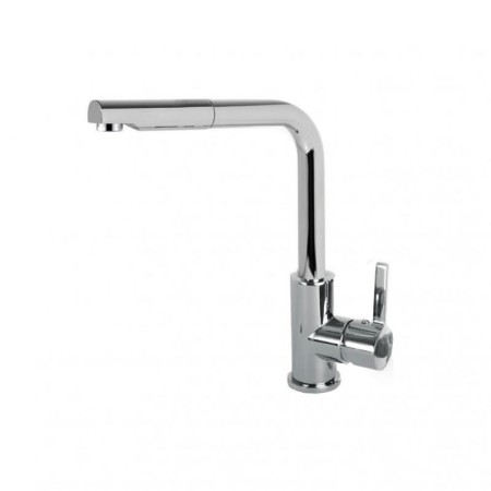 Baterie bucatarie Elleci C02, monocomanda, Crom, cartus ceramic