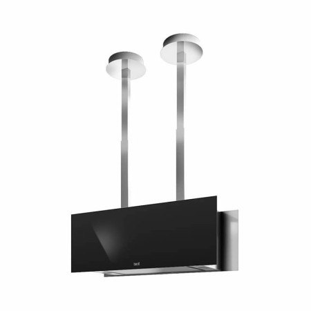 Hota de insula Best Secret Black 900 x 350 mm, putere de absorbtie 595 mc/h, Sticla neagra / Inox