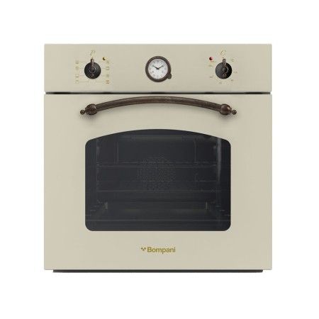Cuptor electric Bompani BO246SR/E 60 cm, Multifunctional, 60 l, Grill, Emailat Crem