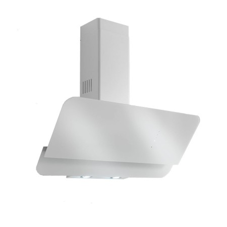 Hota de perete K Design Farfalla White 60 cm, putere de absorbtie 500 mc/h, Sticla alba / Inox vopsit alb